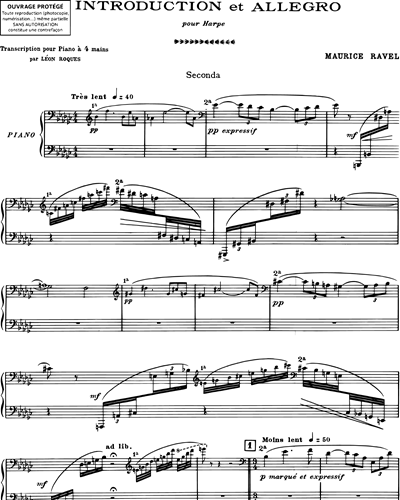 Introduction et allegro - Transcription pour piano à quatre mains
