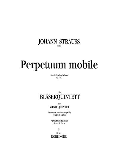 Perpetuum Mobile, op. 257