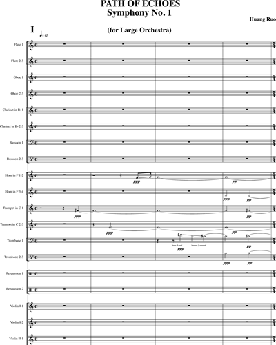 Path of echoes (Symphony n. 1 for large orchestra)