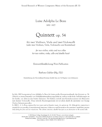 String Quintet, op. 54
