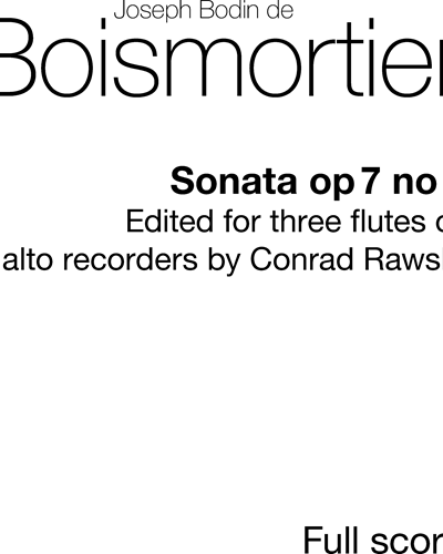 Sonata for Flute, op. 7/1