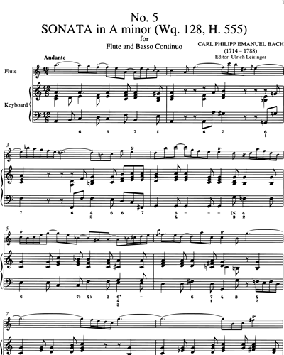 Sämtliche Sonaten, Band 3: a-moll Wq 128, G-dur Wq 134
