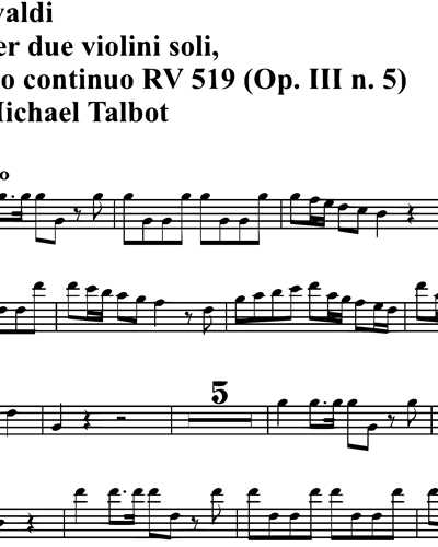 Concerto RV 519 Op. 3 n. 5
