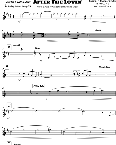 Tenor Saxophone/Flute