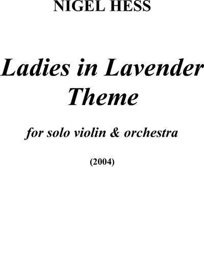 Ladies in Lavender Theme