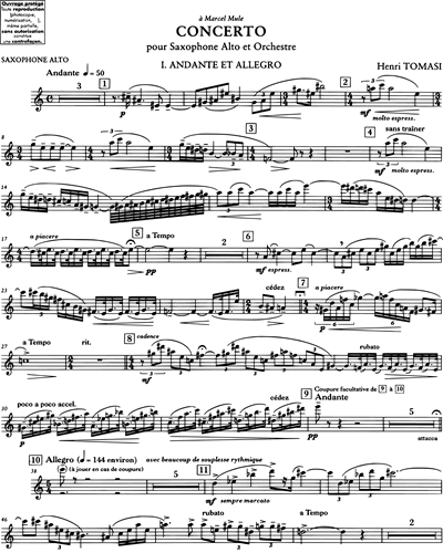 Concerto pour saxophone alto et orchestre
