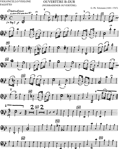 Cello & Viol (Alternative) & Bassoon (ad libitum)