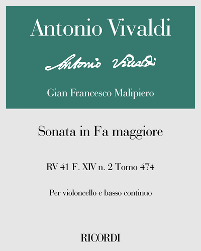 Sonata in Fa maggiore RV 41 F. XIV n. 2 Tomo 474