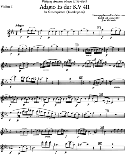 Adagio in Eb major (after K. 411)