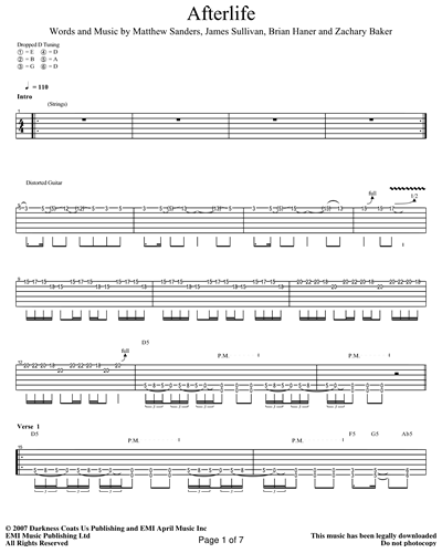 Afterlife by Avenged Sevenfold - Guitar Tab - Guitar Instructor