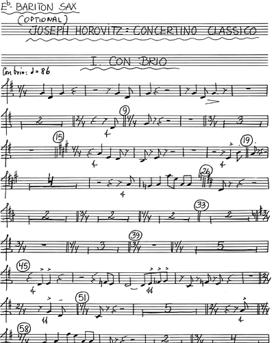 Baritone Saxophone (Optional)