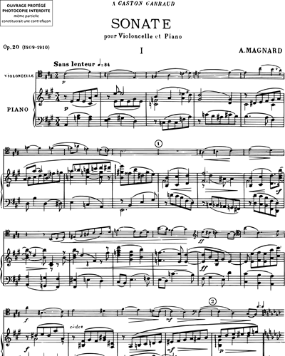 Sonate Op. 20