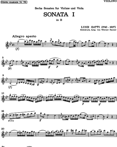 Sonata No.1 in B Major