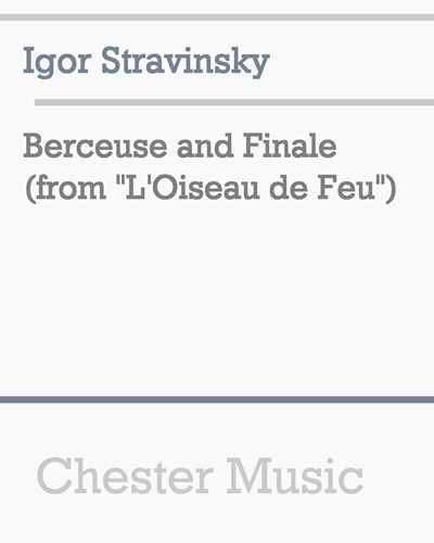 Berceuse and Finale (from 'L'Oiseau de Feu')