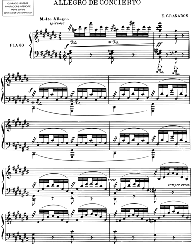 Allegro de concierto pour piano