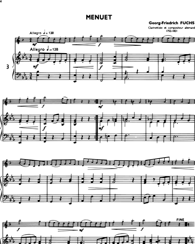 La Clarinette Classique, Vol. C: Menuet