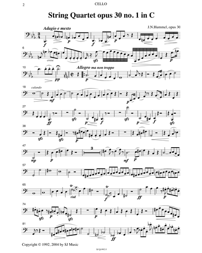 String Quartet in C Major, Op. 30 No.1