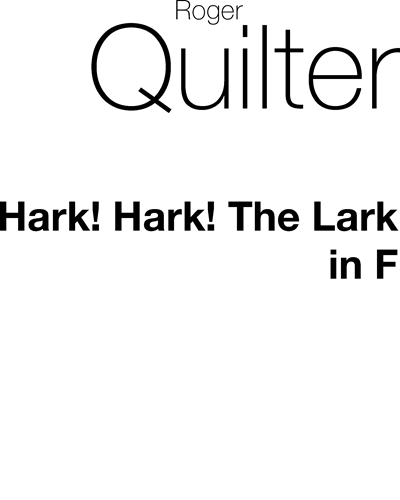 Hark! hark! the lark