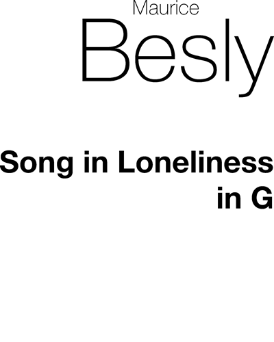 Song in Loneliness