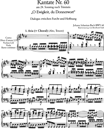 Kantate BWV 60 „O Ewigkeit, du Donnerwort“