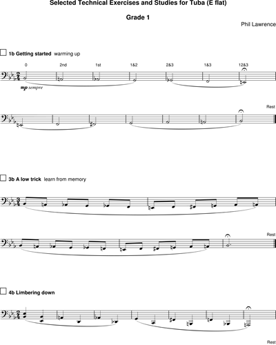 Selected Technical Exercises and Studies for Euphonium/Baritone Grade 1 ...