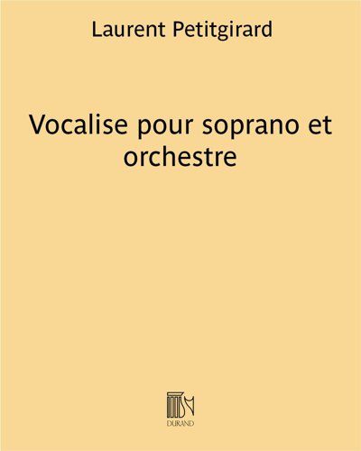 Vocalise pour soprano et orchestre