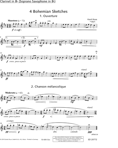 Clarinet in Bb (Alternative)/Soprano Saxophone (Alternative)