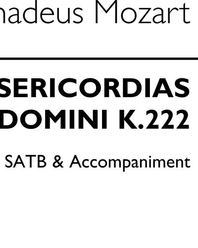 Misericordias Domini, K. 222