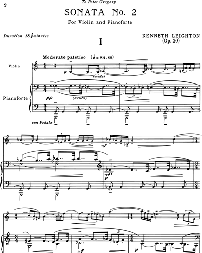 Sonata for violin & piano n. 2