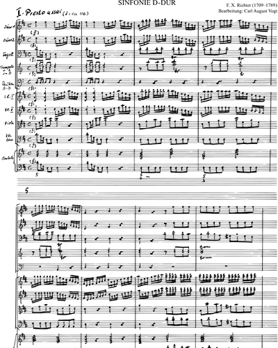 Sinfonia D-dur für Orchester