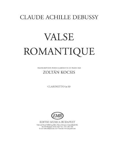 Valse Romantique Sheet Music by Claude Debussy | nkoda | Free 7 days trial
