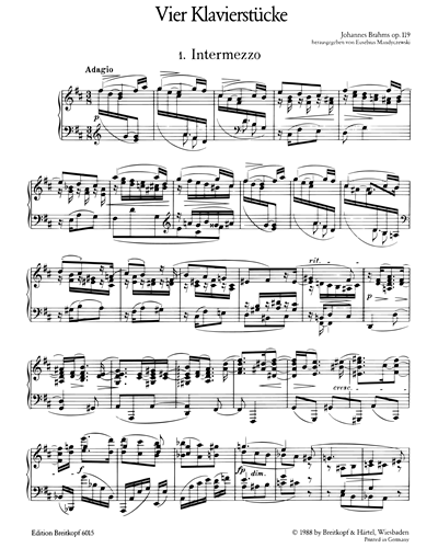 Vier Klavierstücke op. 119