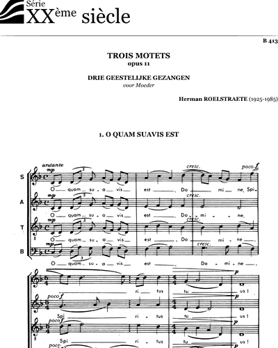 Trois Motets - Opus 11