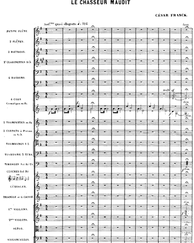 Le chasseur maudit Full Score Sheet Music by César Franck | nkoda ...