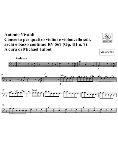 Concerto RV 567 Op. 3 n. 7