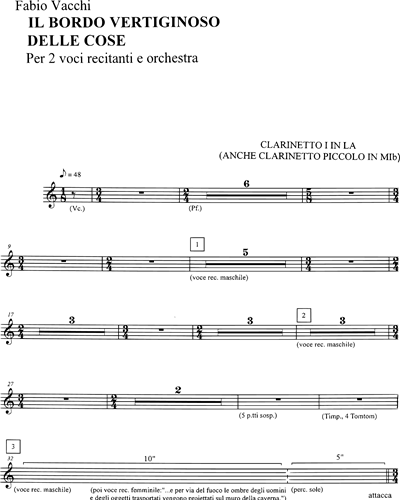 Clarinet 1 in A/Piccolo Clarinet in Eb