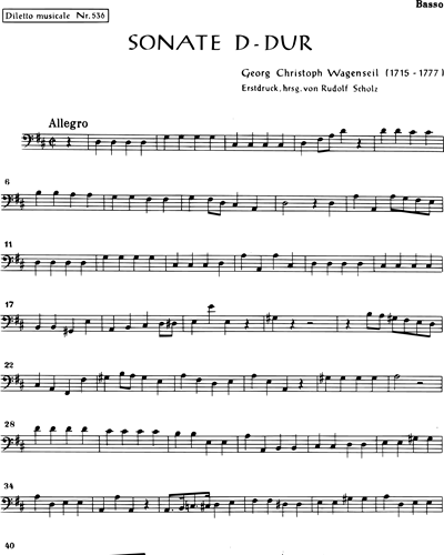 Sonata in D major, WV 513
