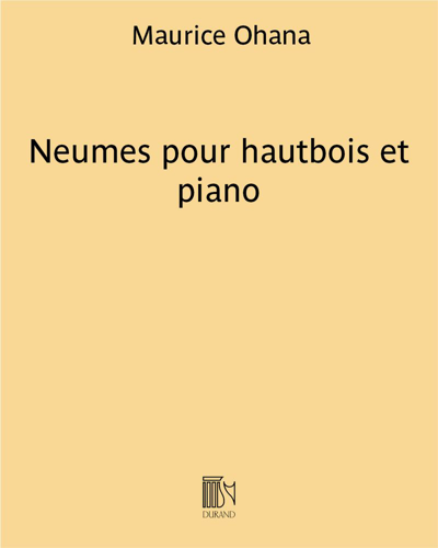 Neumes pour hautbois et piano