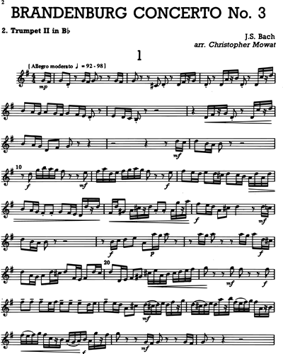 Brandenburg Concerto No.3 (Arranged for Brass Ensemble), BWV 1048