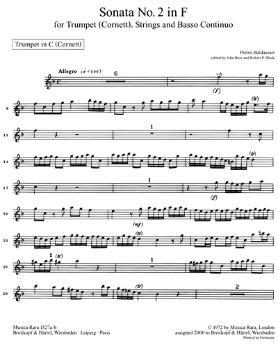 [Solo] Trumpet in C/Cornett (Alternative)