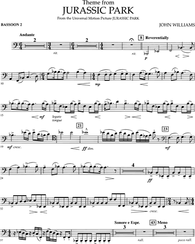 Jurassic Park Theme Flute 1 Sheet Music By John Williams Nkoda - jurrasic park theme song flute cover roblox id