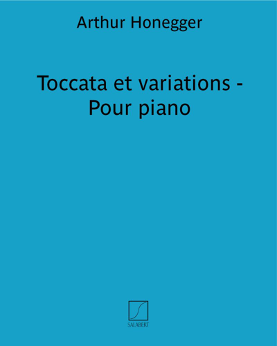 Toccata et variations - Pour piano