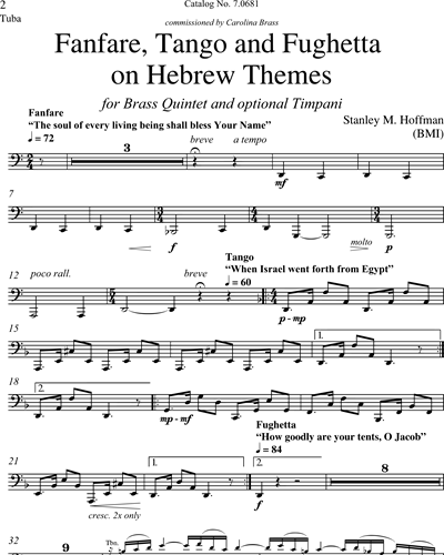 Fanfare, Tango, and Fughetta on Hebrew Themes