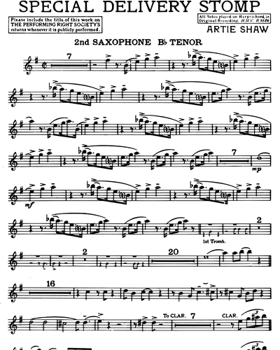Saxophone 2 Bb Major