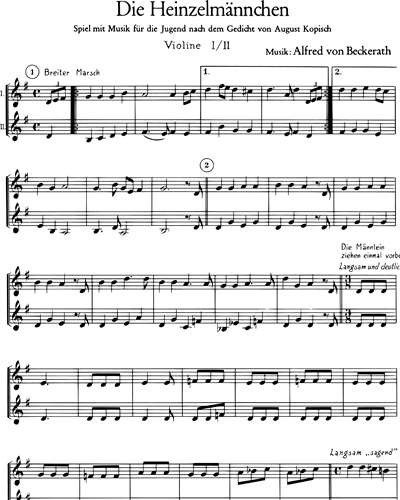 The Little People Full Score Sheet Music by Alfred von Beckerath | nkoda