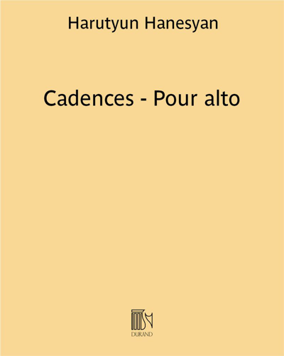 Cadences - Pour alto