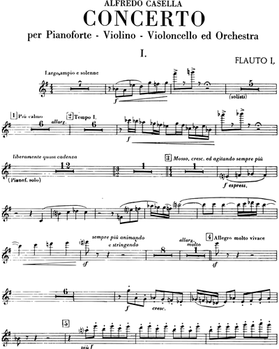 Concerto Per Trio Op 56 [solo] Piano Sheet Music By Alfredo Casella