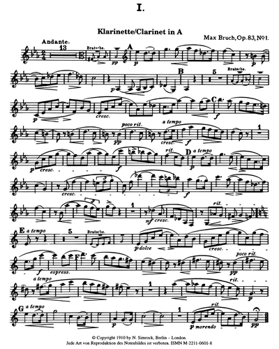 No. 1 in A minor (from "Eight Pieces, op. 83") 