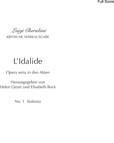 L'Idalide. Sinfonia (Nr. 1)