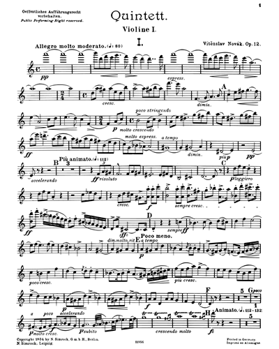 Piano Quintet in A minor, op. 12